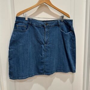 Croft & Barrow Blue Jean Mini Casual Skirt/Skort